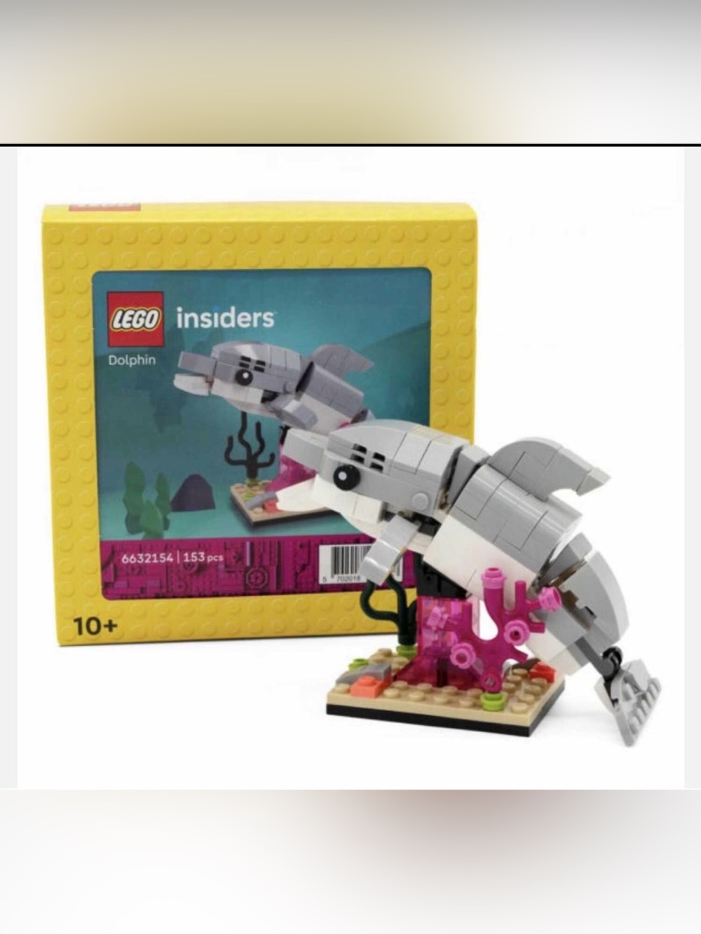 LEGO Gray & White Dolphins with Pink Coral - Insiders